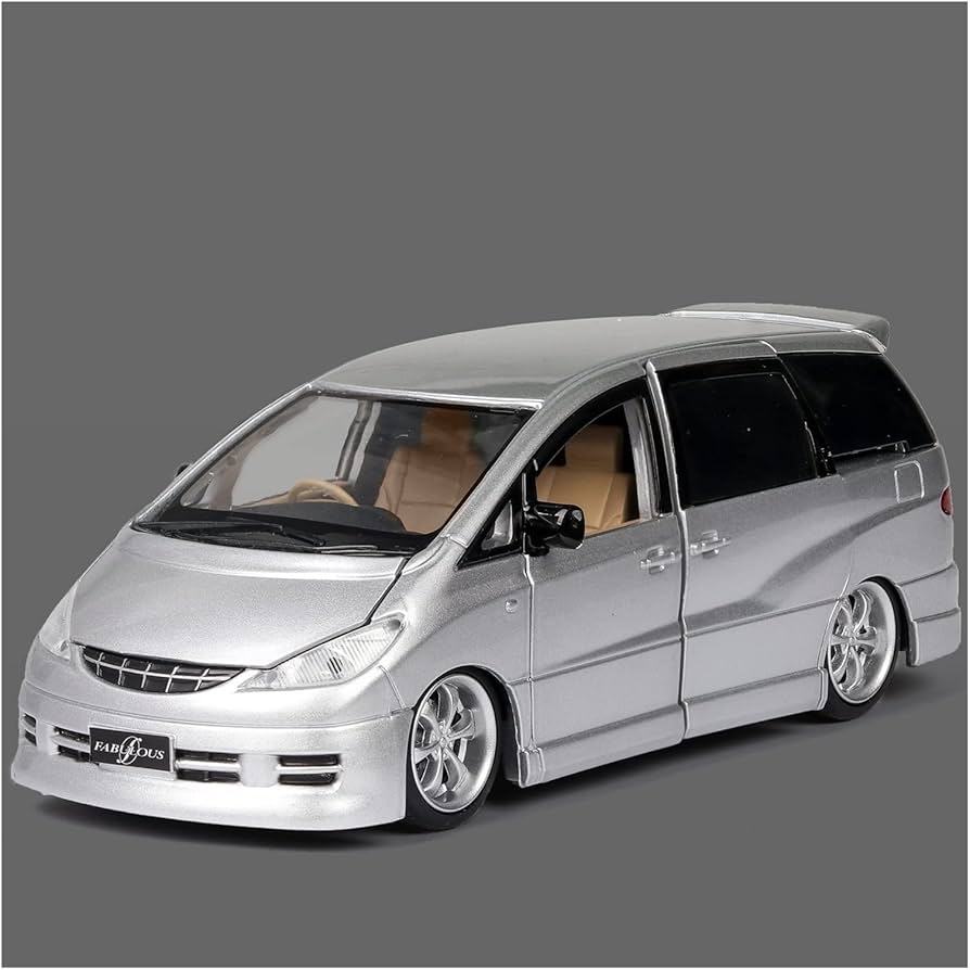エスティマ シルバー ミニバン サンプル商品　模型 Amazon.co.jp: 最高の贈り物 1/32トヨタエスティマMPVメタルダイ