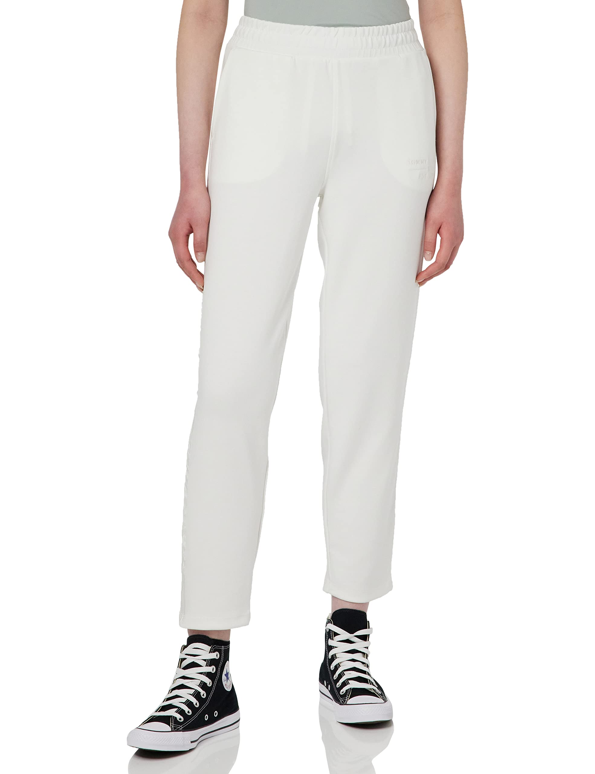 Tommy Hilfiger Tapered Interlock Visc Pants Ww0ww37242 - Pantalons en Tricot - Pantalon en Viscose Interlock Conique - Femme
