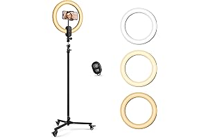 12-Inch Dimmable LED Ring Light with Tripod
