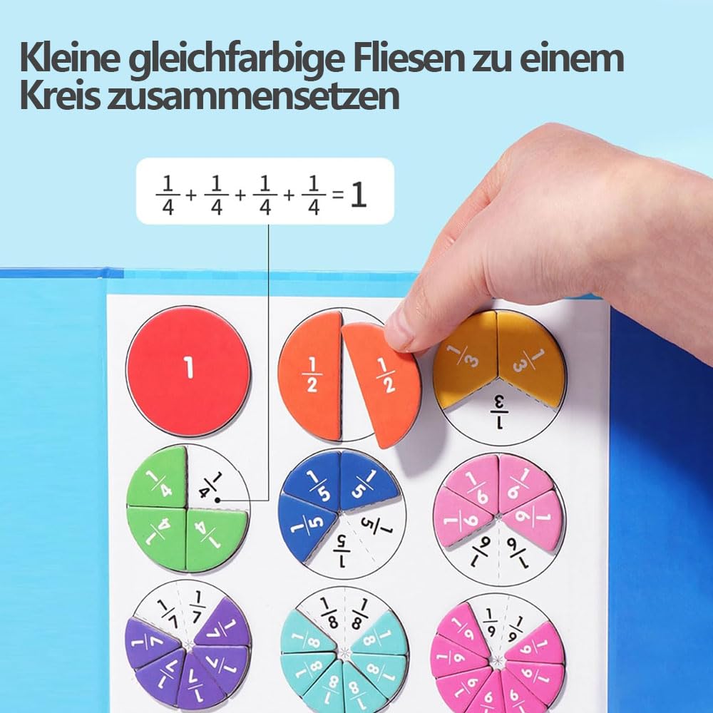 Piastrelle Magnetiche Per Frazioni | Gioco Educativo | Per Scuola, Casa, Apprendimento Interattivo - Foto 11