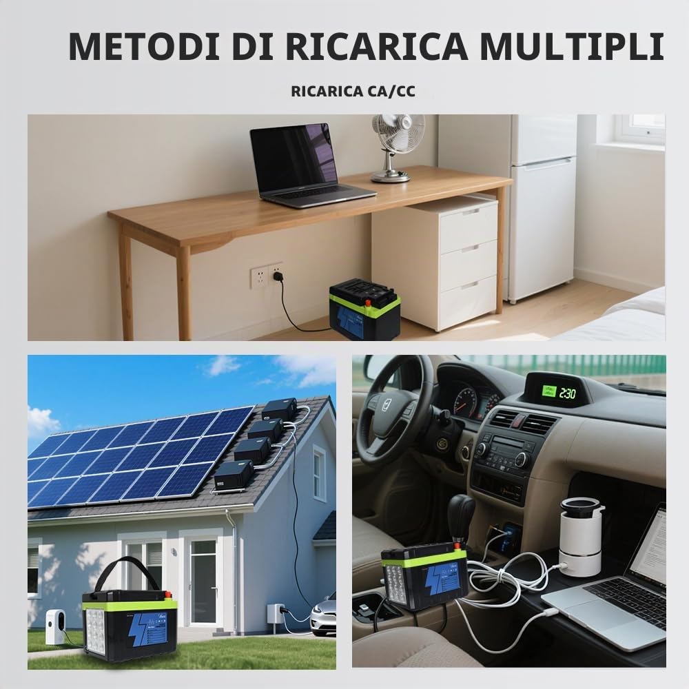 Anern 192Wh Power station portatile, con lampada LED da campeggio, include 2 lampadine illuminanti, batteria LiFePO4, uscita 230V AC/DC/USB, adatta per campeggio, attività all'aperto e emergenze.