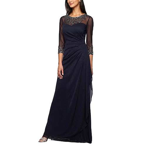 Alex Evenings Women's Long A-line Mother of The Bride Dress