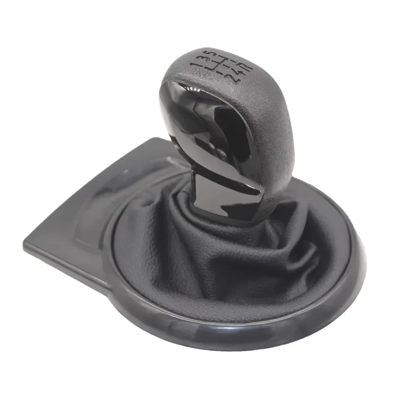 VAVGKDKPZB Shifter Lever Handle for Citroen for C4 MK1 2004-2008 5 Speed Gear Shift Knob Gaiter Boot Cover Case(Black)