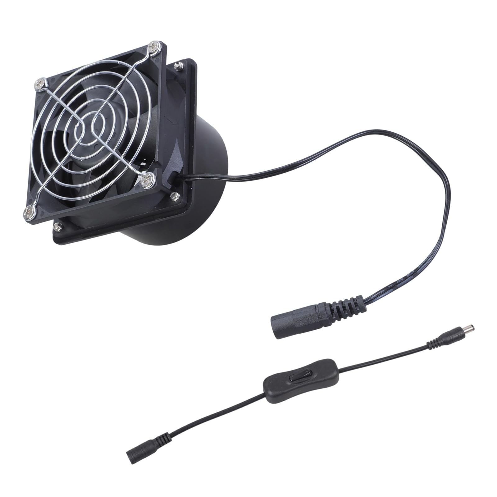 Compact 8cm Exhaust Fan Set Suitable for Smoky & Odors Removal Featuring 3800 RPM Motor in Motorhome Greenhouses and Pet Houses