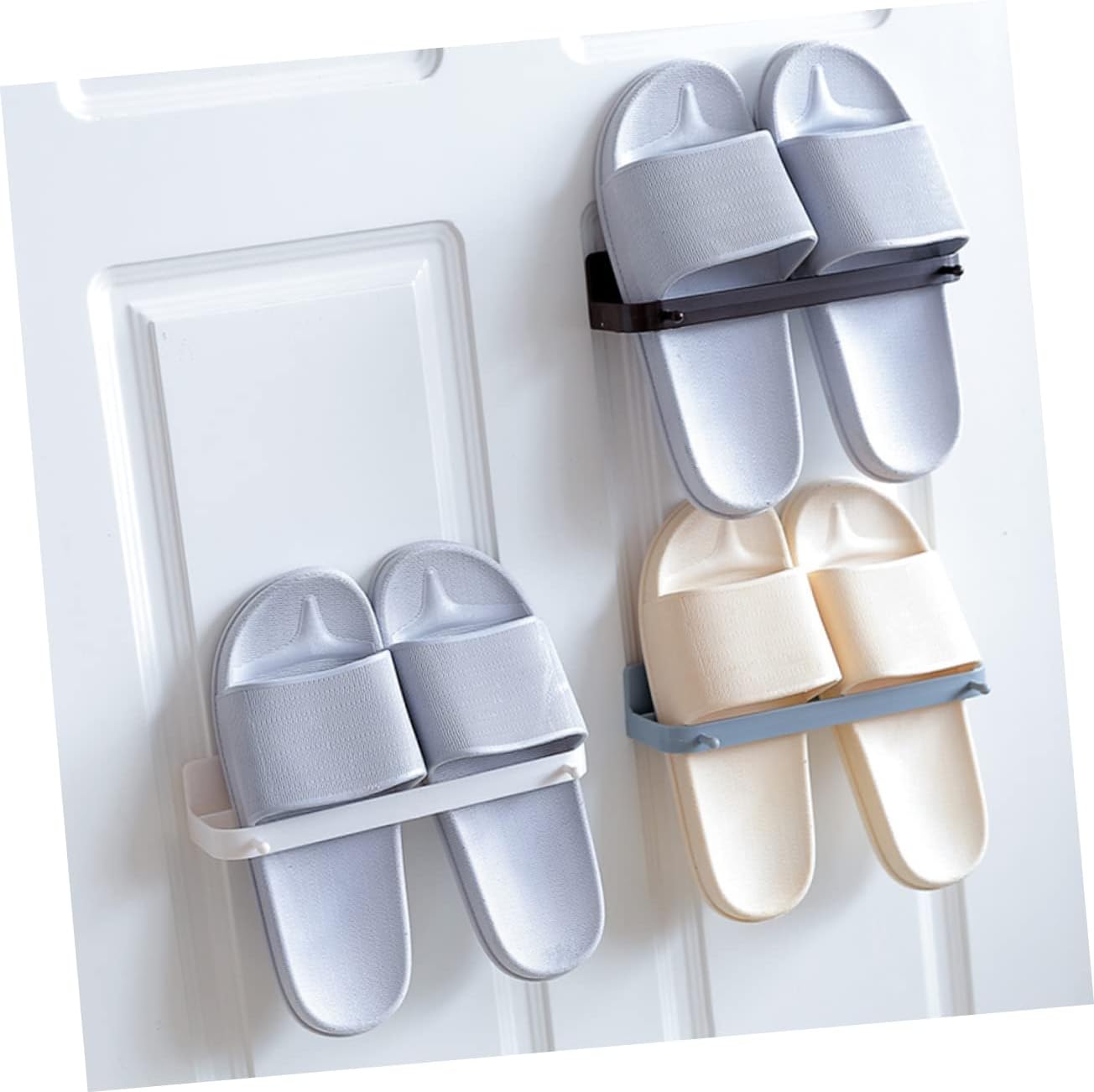 Plastic Shoes Rack Wall Mounted Hanging Storage Organizer for Door