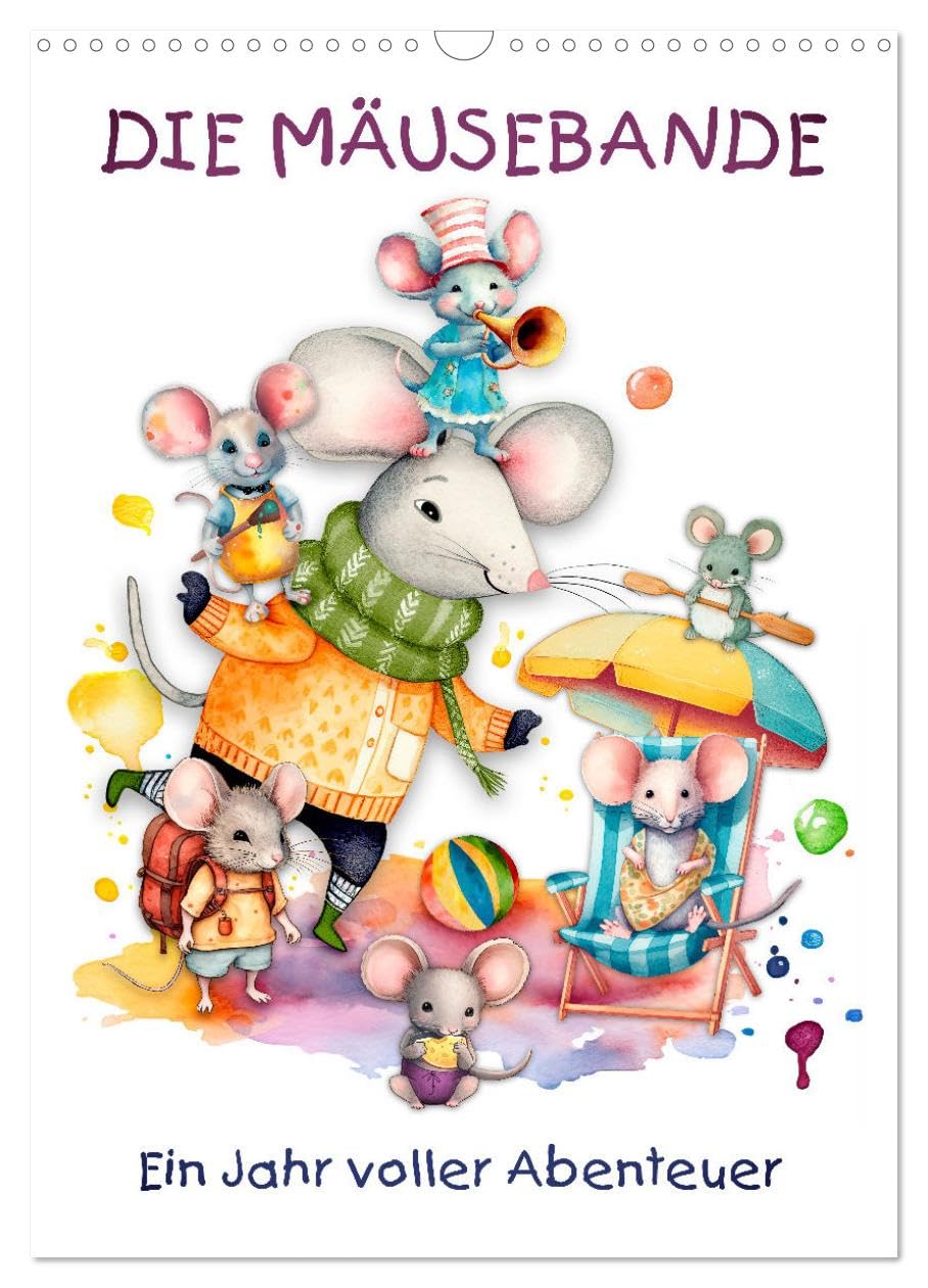 The gang of mice UK-Version (Wall Calendar 2026 DIN A3 Portrait), CALVENDO 12 Month Wall Calendar