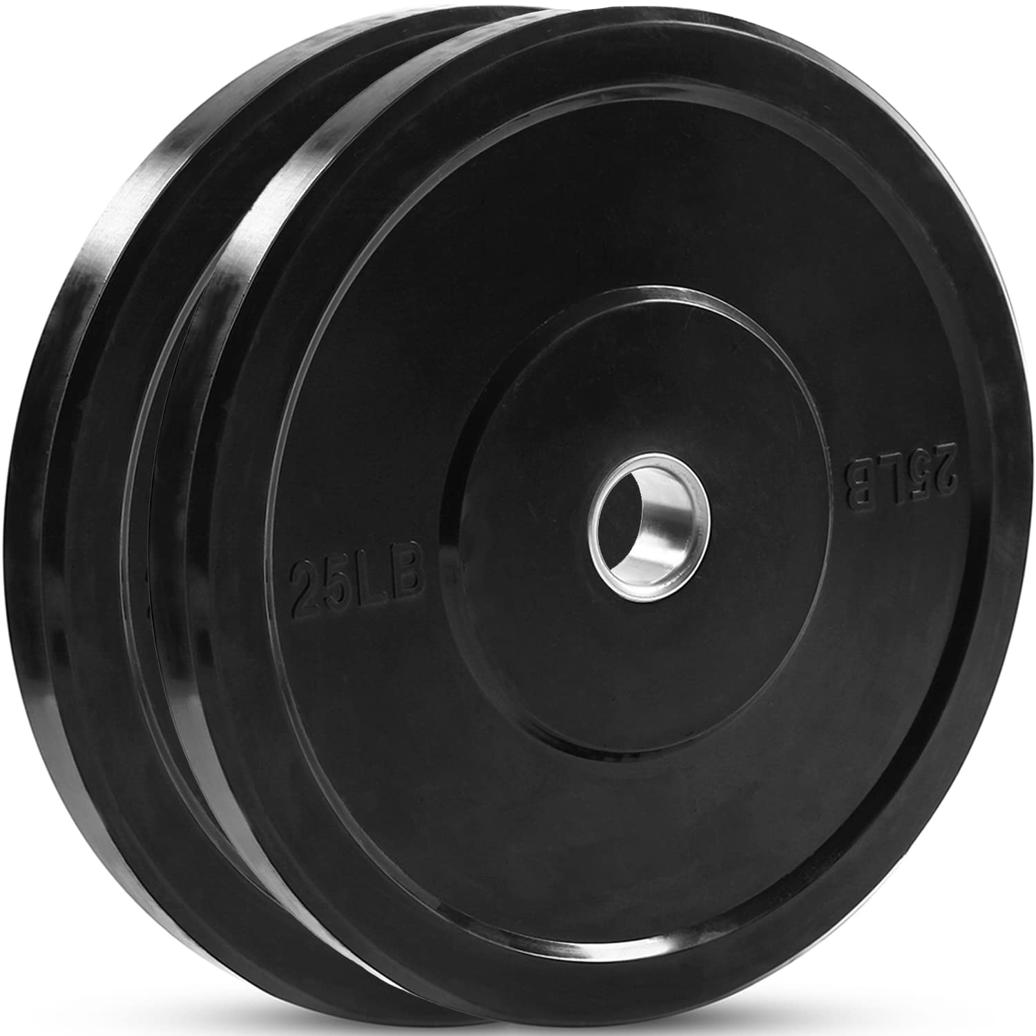 JFIT Olympic 2 Inch Grip Plates and Bumper Plates for Barbell - Single Weights or Sets of 2 (Muliple Weights)