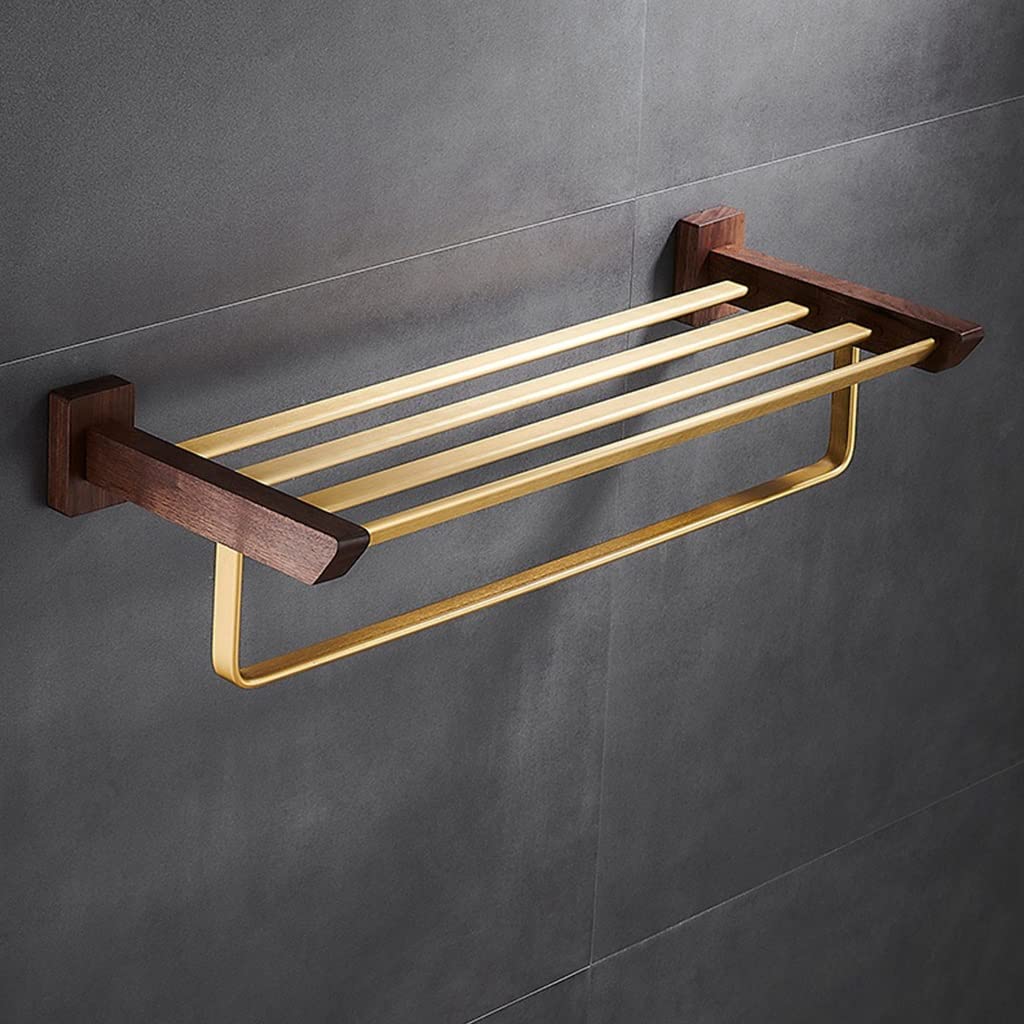 GLETSF Light Solid Wood Towel Rack, Bathroom Towel Rack, Bathroom Rack, New Bathroom Hanging Rod