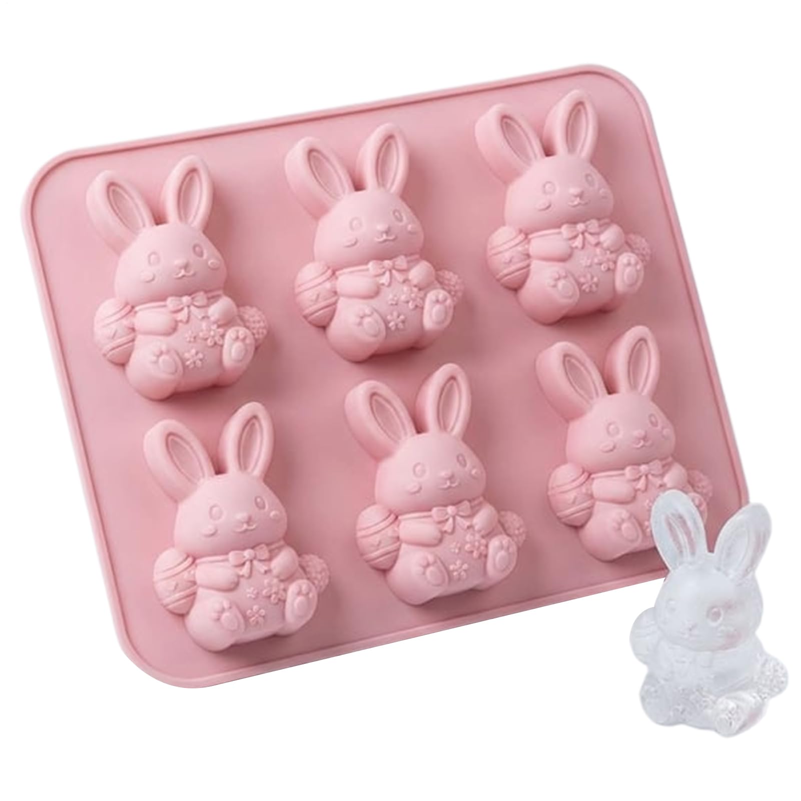 Molde de silicona bunny fácil de desmoldar para magdalenas y figuras de azúcar perfectas