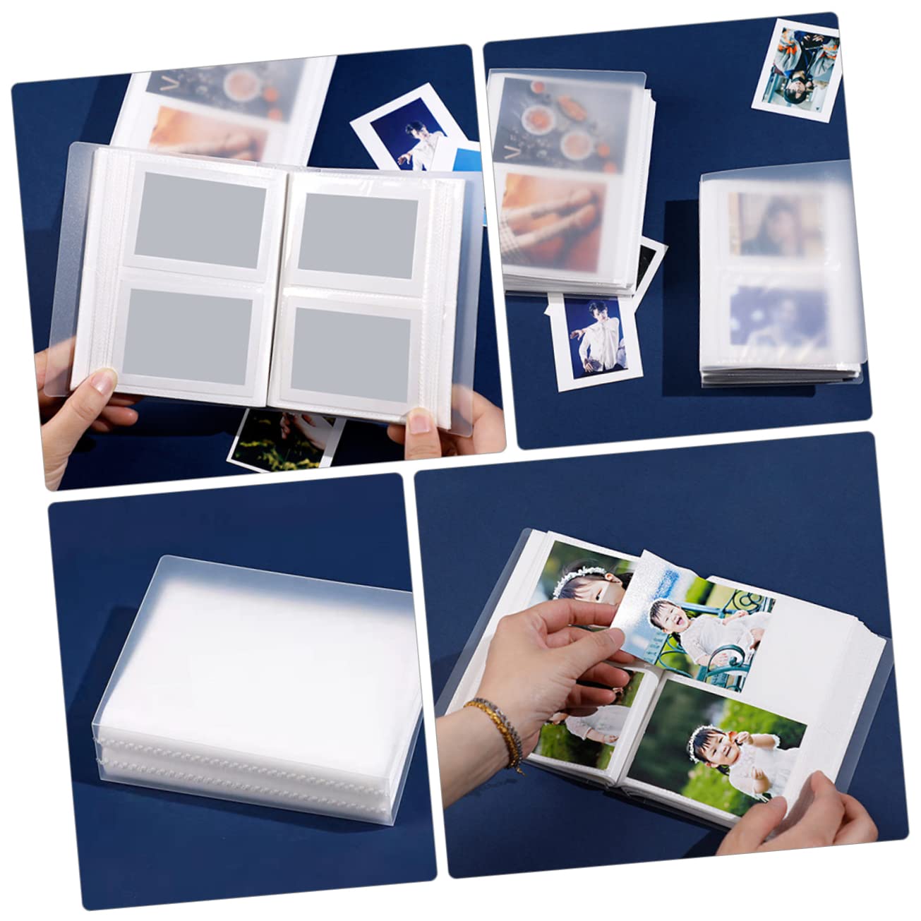Ciieeo 2sets Transparent Photo Album for Instant Photos Lightweight Storage Holders for Cards Creative Album with Pages for Easy Organization and Present Giving 2pcs*2