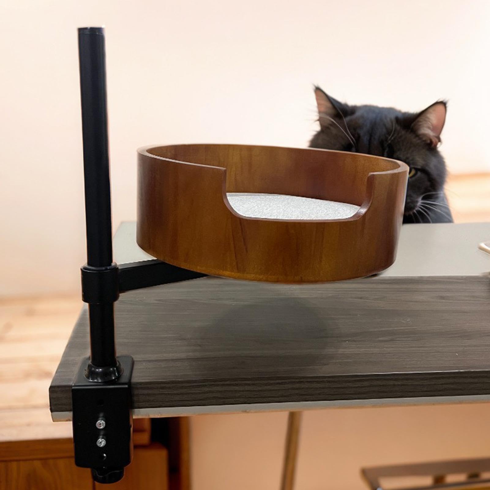 Amaca Gatto Regolabile Odoland Odoland - Amaca Per Gatti Da Scrivania Con Materasso Termico, Altezza Regolabile Letto Sospeso Per Gattini - 8