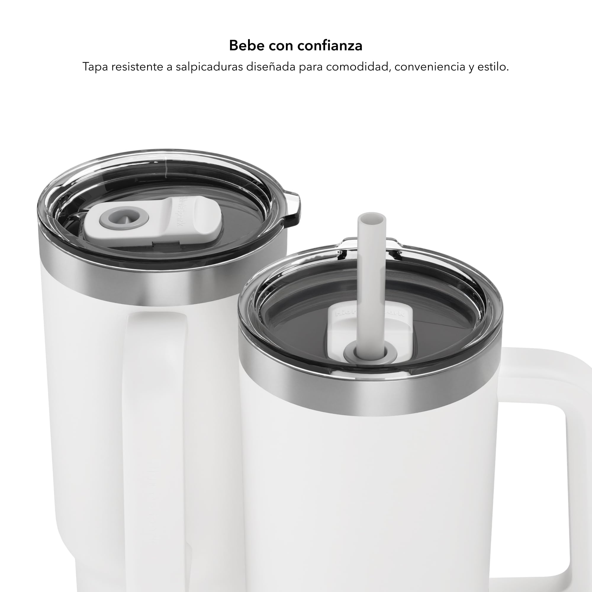 Hidrate Spark PRO 2 – Vaso de Hidratación Inteligente con Recordatorios & Seguimiento, 887ml Acero Inox – Sincroniza con Apple Health, Fitbit, Anillos & Relojes – Blanco