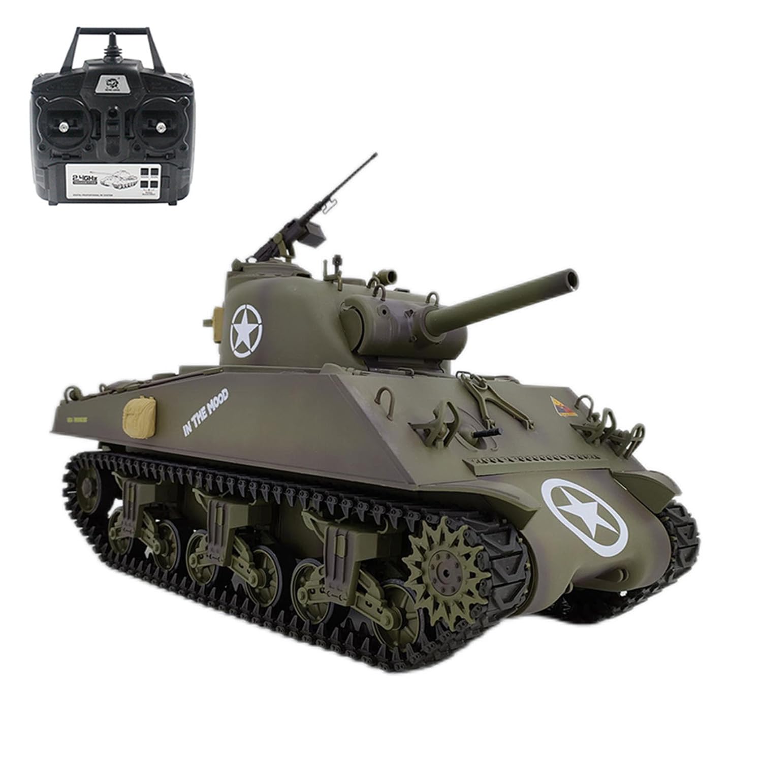 TOUCAN RC HOBBY Henglong 1/16 7.0 RC Tank M4A3 Sherman 3898 320° Torreta Barrel Recoil BB IR Smoking Steel Gearbox Battery 2.4G Radio