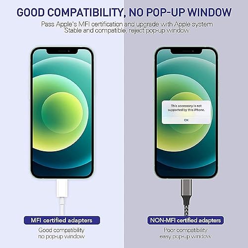 Miniatura 4 de Adaptador de auriculares Lightning a 0138in para iPhone paquete de 3 certificado Apple MFi adaptador de iPhone para conector de auriculares