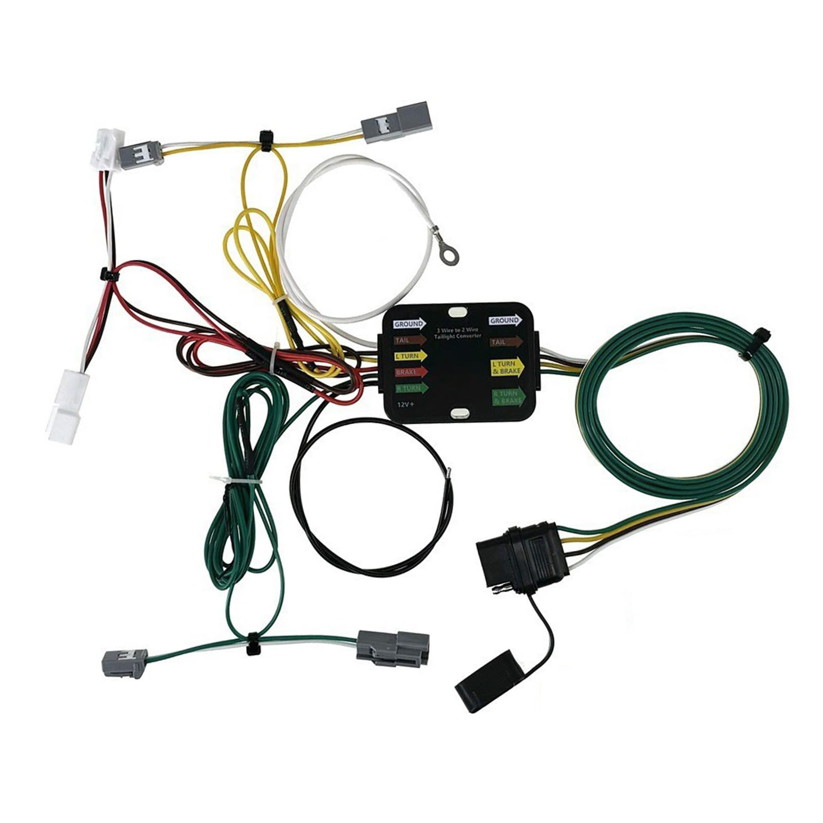 Adaptador de conector de arnés de cableado de remolque de 4 pines para modelos 2011-2014 Materiales ABS Fácil instalación 56120 118515 40695 Arnés de cableado de remolque fronterizo