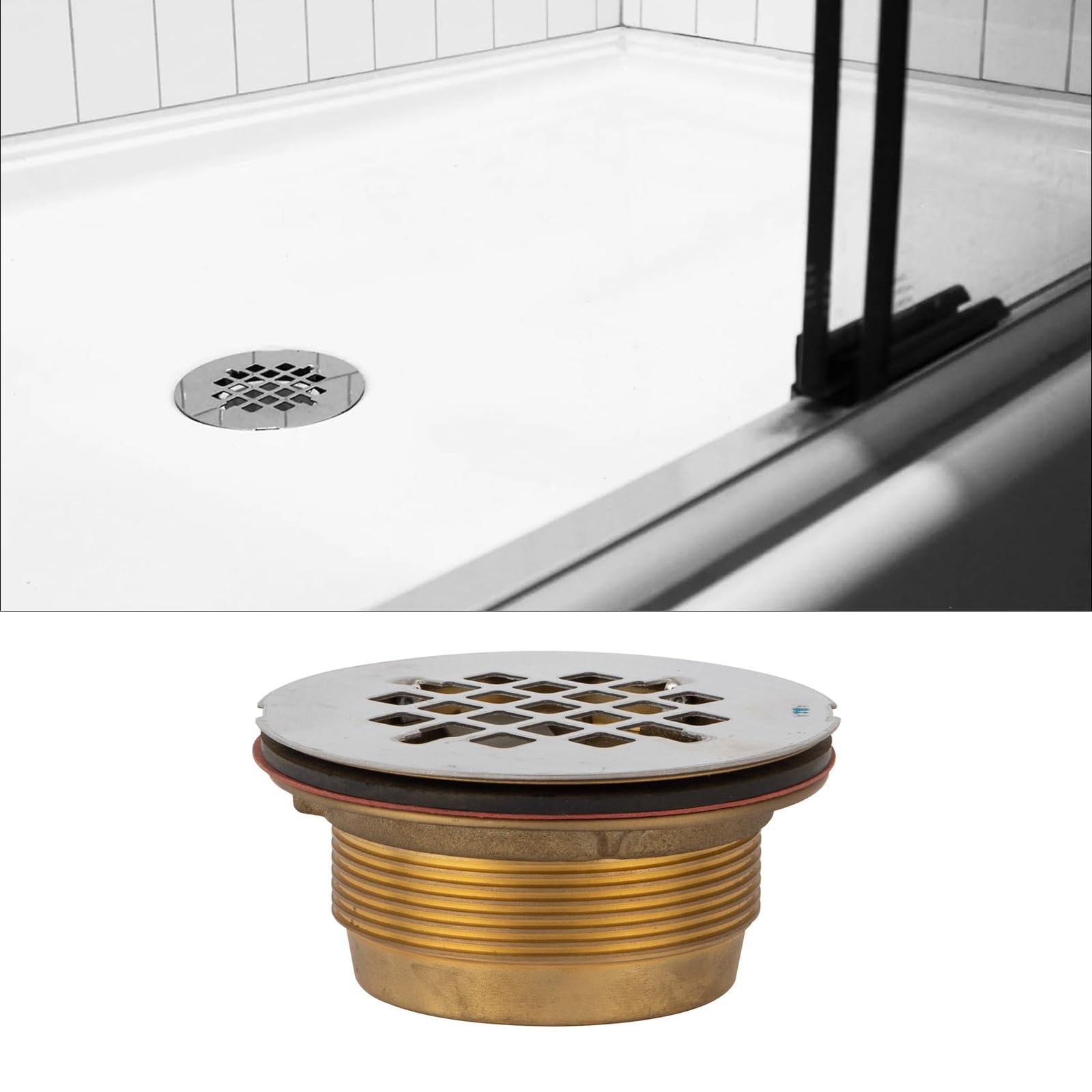 Portable Odor Shower Drain Brass Floor Drain for Kitchen Supplies Sinks and Bathroom Basins Home Accessory