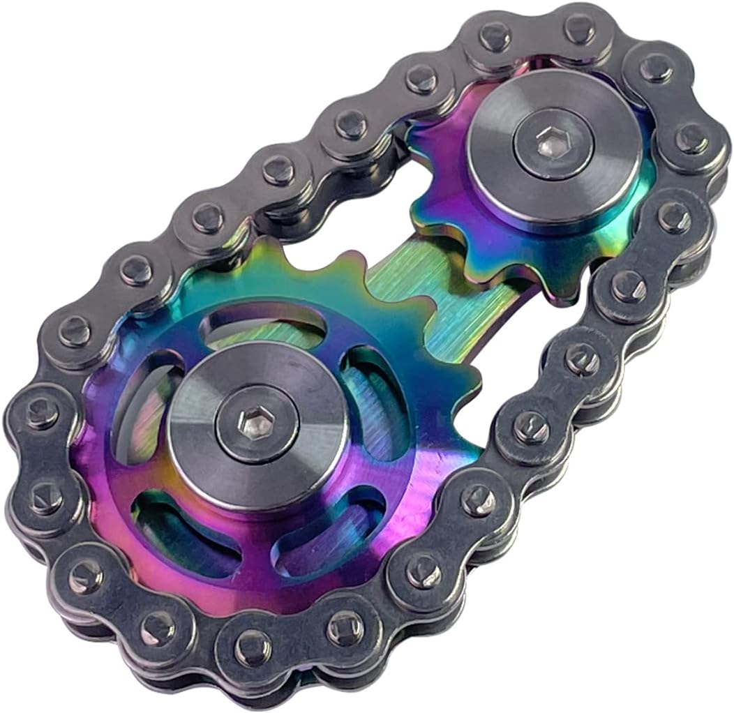 ILYMB Chain Gear Fidget Spinner, Metal Sprocket Chain