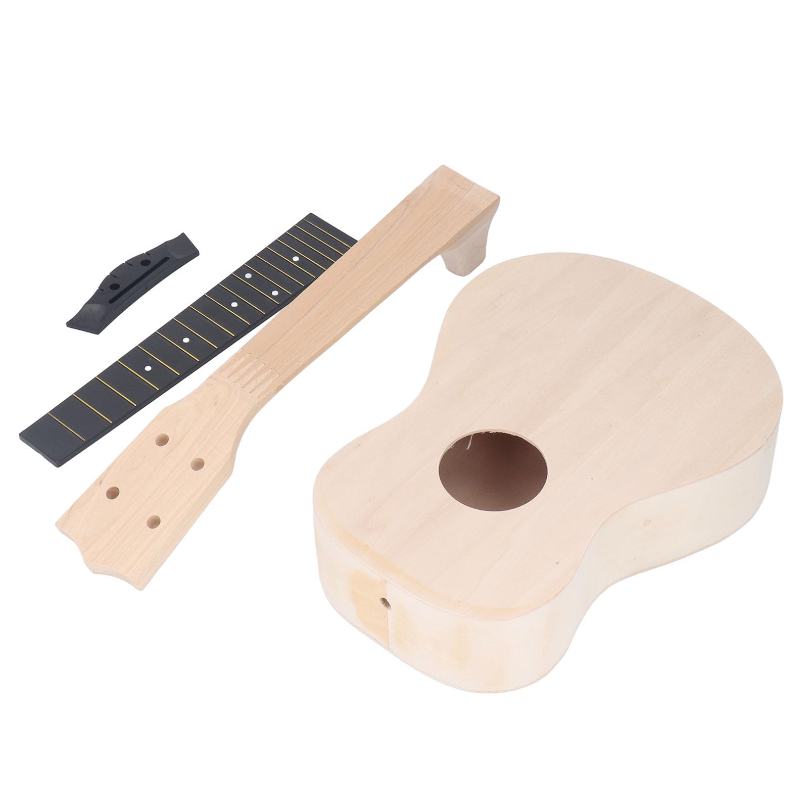 Kit de Ukulélé DIY, Ukulélé en Bois de Tilleul et Acajou de 24 Pouces, Taille Compacte et Léger pour Maison Performance Voyage et Pratique Musicale