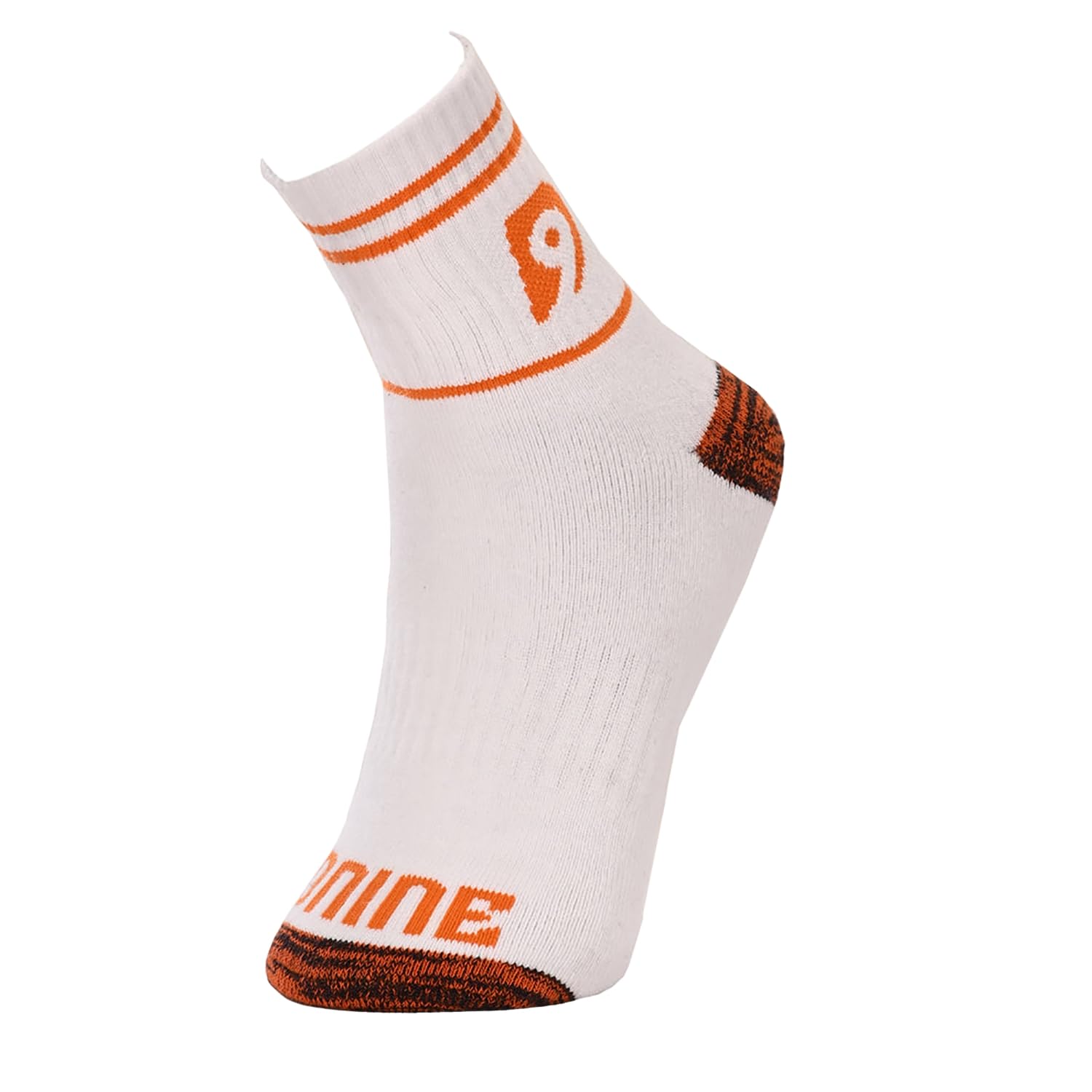 Ankle Socks – Orange/White | Comfortable, Breathable, Everyday Sports Socks for Men & Women | Soft Cotton Blend with Cushioned Sole & Stylish Design-image-0