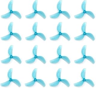 MeVCWF 4 Pares de hélices de 45 mm y 3 impulsores, 1 mm, 1,5 mm, FPV, RC, 1,8 Pulgadas, Piezas de Bricolaje for Drones de 45 mm(8PAIR Blue 3B 1.5MM)