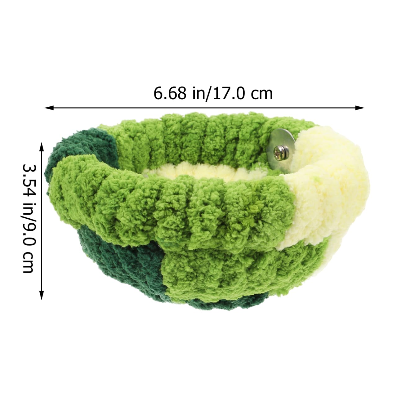 Abaodam Grand Nid Chaud pour Perroquet en Polaire Vert Forêt, Nid de Reproduction Demi-Cercle Grosse Taille, Refuge Confortable pour Cage à Oiseaux D’Hiver