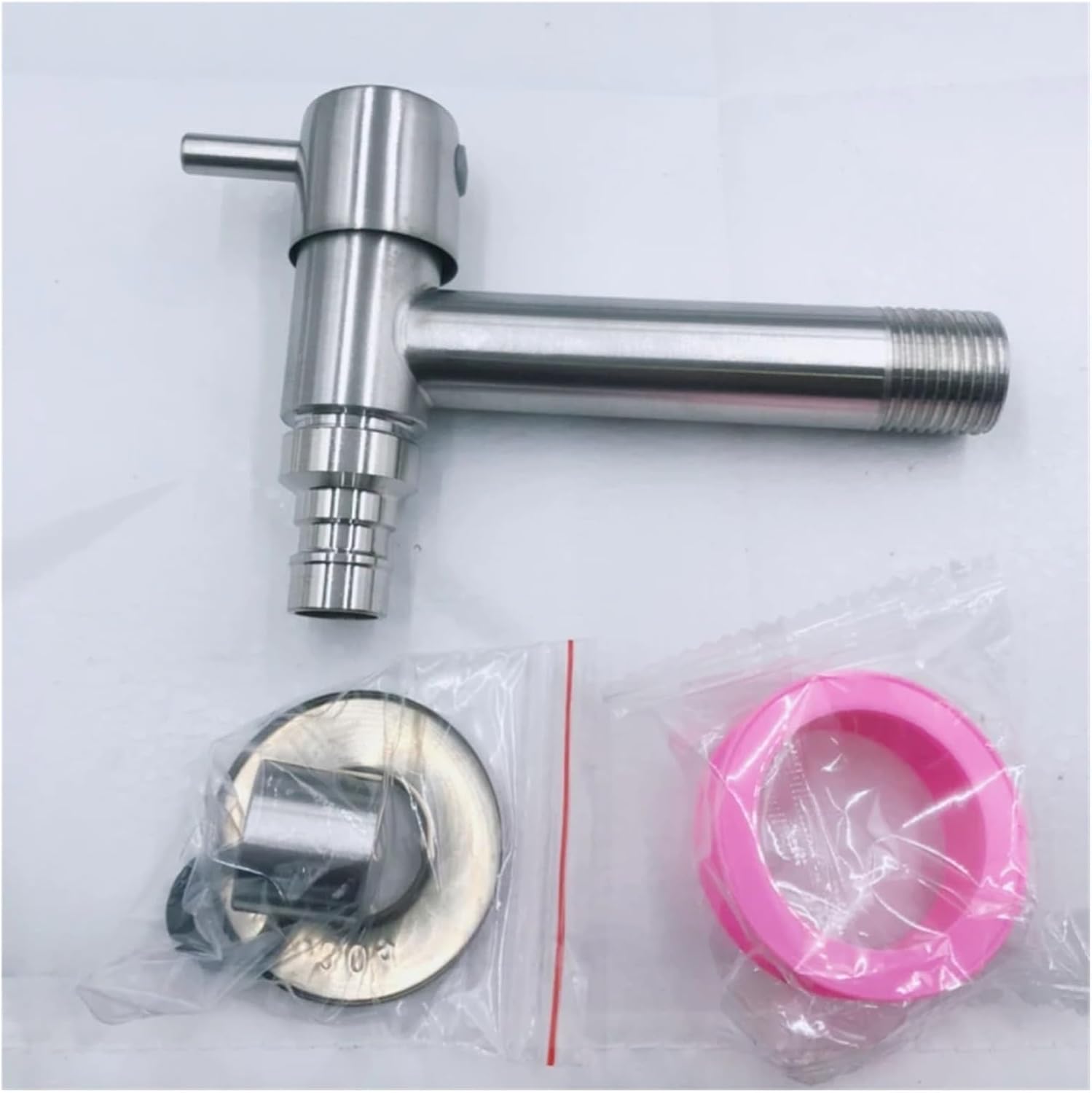 Outdoor 304 Stainless Steel Garden Faucet Wall Mounted Bibcock Wash Basin Mop Lengthen(B010)