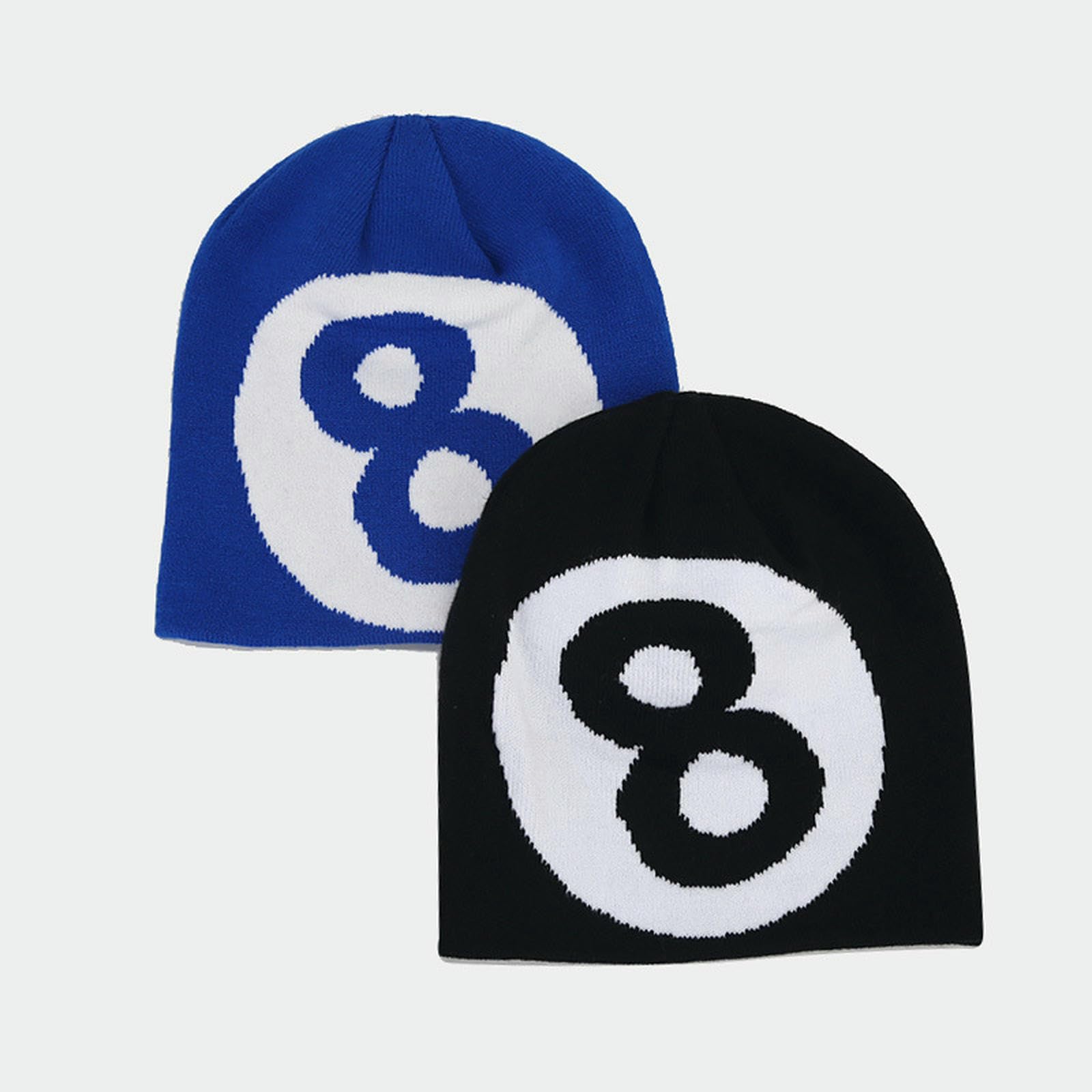 Czapka z dzianiny prosta żakardowa wełniana dzianina kapelusz nauszniki męski i damski sweter kapelusz-b-m (56-58 cm)