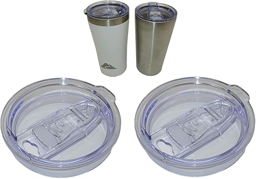 JL Missouri Parts & Misc. 2 vasos Ozark Trail de 22 onzas al vacío a prueba de fugas, tapas Sunwill de 20 onzas de repuesto para taza de viaje