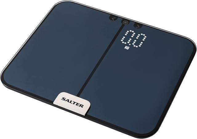 Salter 9164 BK3R Phantom Analyser Bathroom Scales, Digital, Measures Weight, Body Fat/Water, Muscle/Bone Mass, BMI & BMR, 10 User Memory, Athlete Mode, Hidden until Lit Display, Toughened Glass, Black