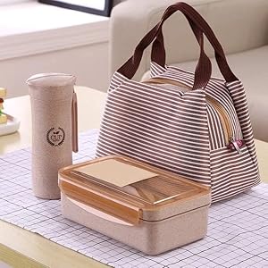 BIGGKIDDO 2 Compartment Lunch Box with Water Bottle and Lunch Bag Reusable Freezer/Dishwasher Safe Tiffin Box for Boys, Girls, School & Office Men. 1150ml. (Pack of 1, Stainless Steel)