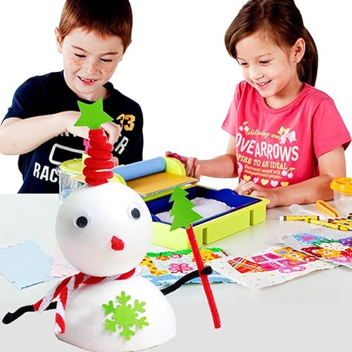 Miniatura 5 de DIYASY 100 bolas de espuma lisas blancas de 0.8 a 3.3 pulgadas para artes y adornos de Navidad, bolas redondas de poliestireno para manualidades y