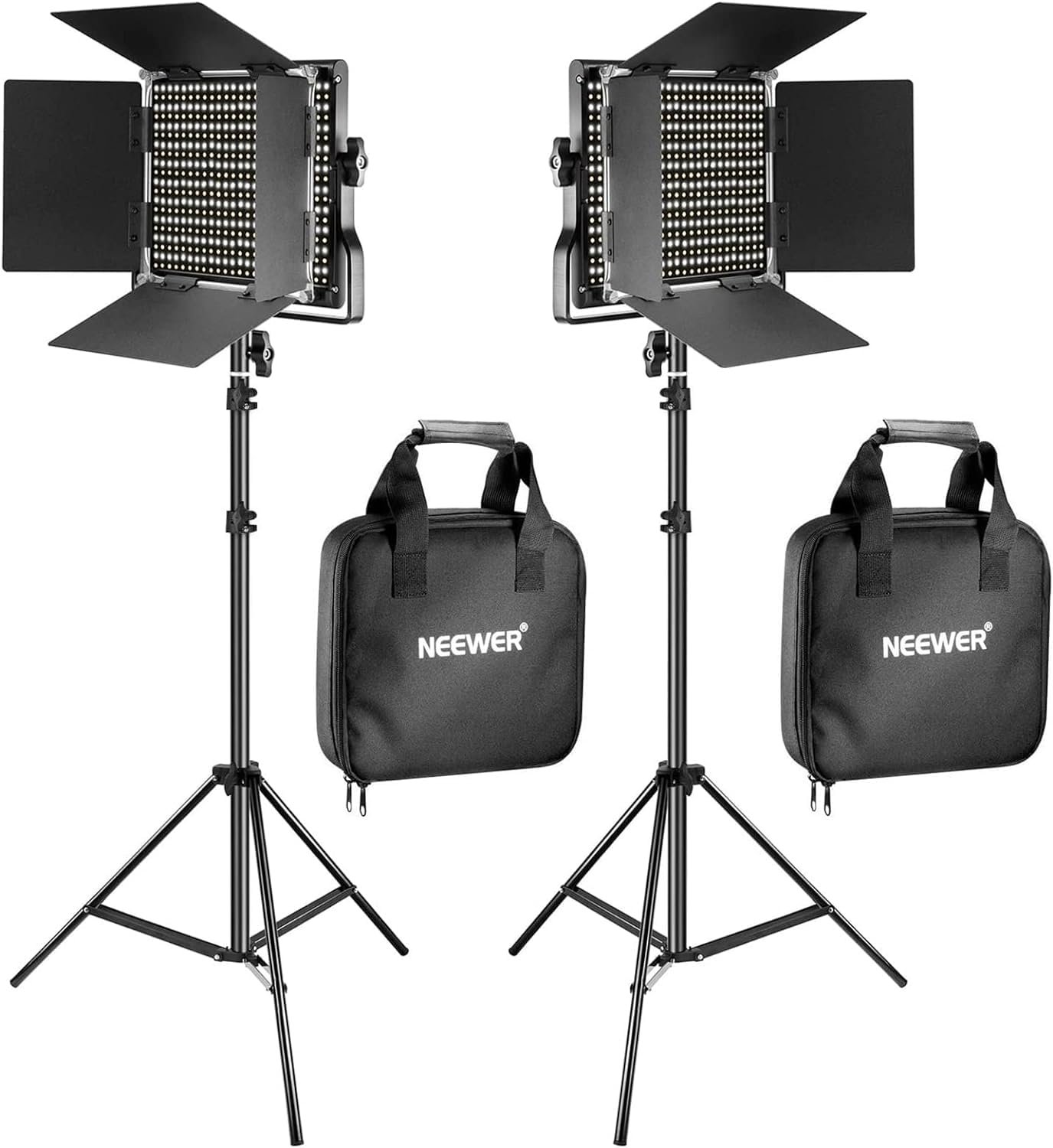 Kit Illuminazione LED NEEWER 660 | Luci Bicolore 3200-5600K, Cavalletti E Diffusori Per Foto/Video - Foto 2