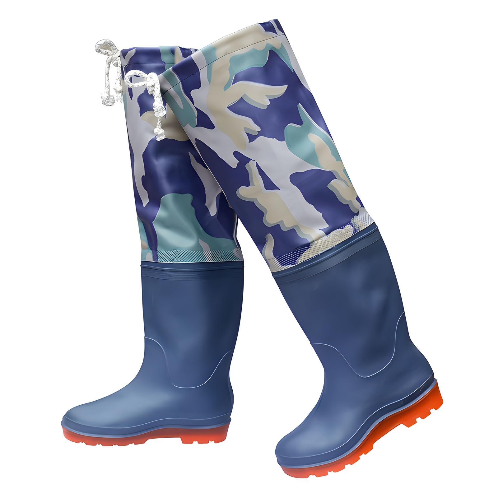Waders hip Robusti Stivali da Pesca In PVC, Stivali da Pesca Mimetici Impermeabili da Uomo Adatti Alla Forma del Piede, Per La Caccia E La Pesca Nelle Paludi