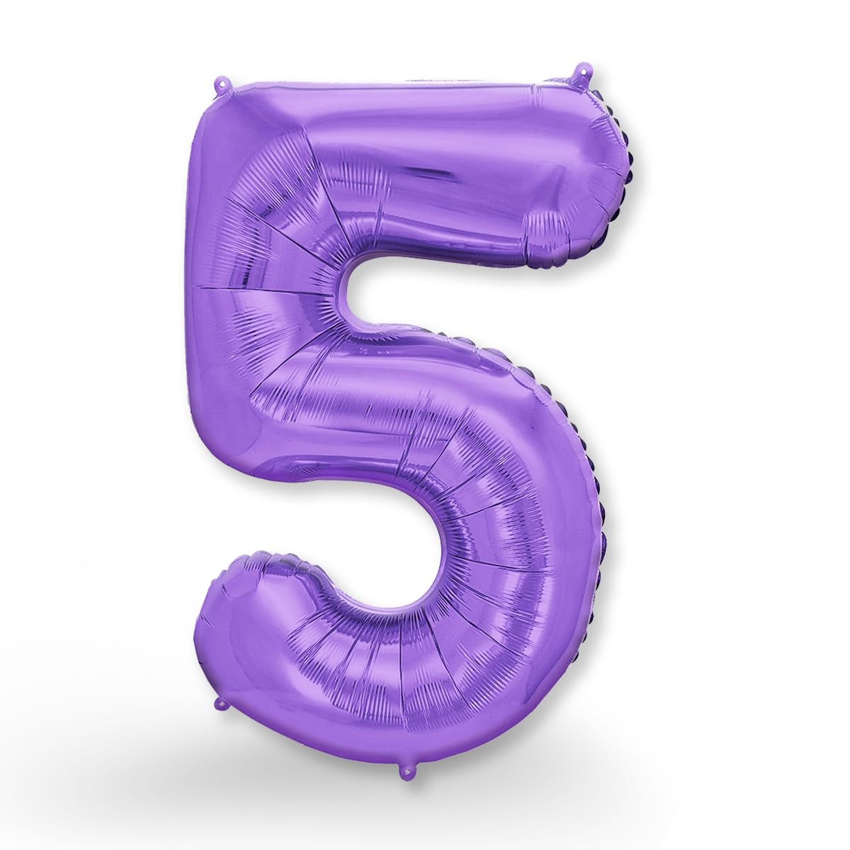 FUNXGO® Folienballon Zahl 5 lila - Riesenzahl Ballon ca.100 cm - fliegt mit Helium - 5 geburtstag luftballon - Deko zum Geburtstage, Party, Hochzeiten - Ballon 5 lila