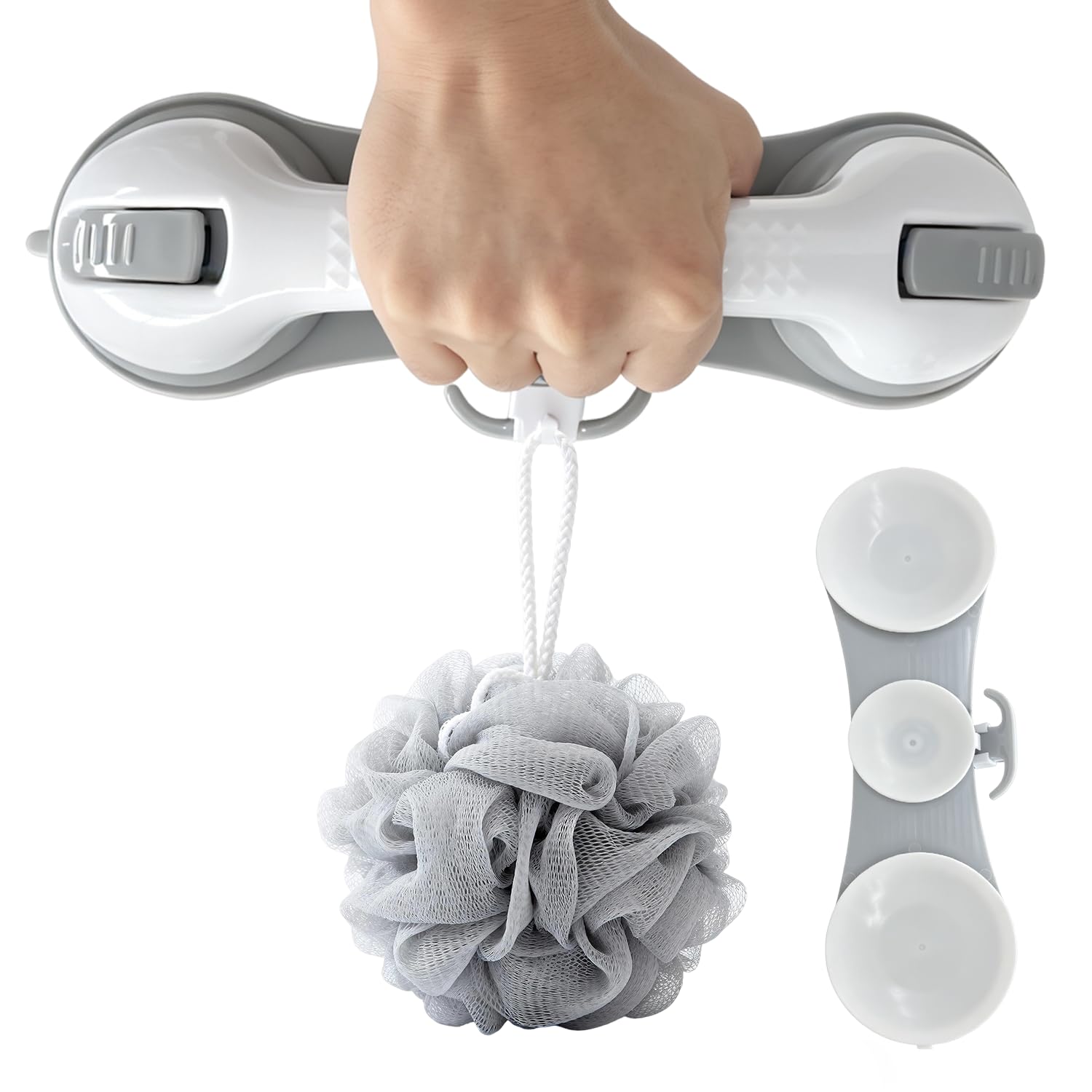 2 Pack Suction Cup Handles for Shower with 3 Heavy Duty Suction Cups