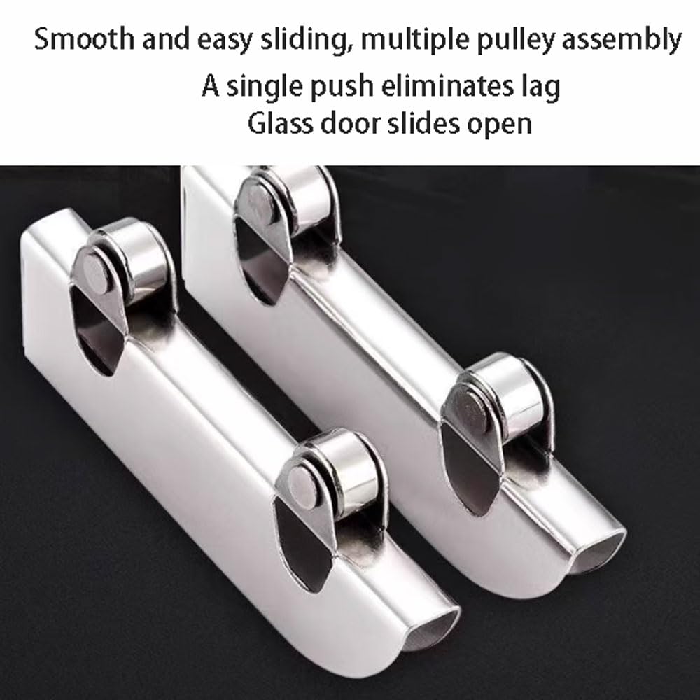 Riel Oculto para Puerta Corredera,Carril de Puertas Correderas de Cristals para Vitrinas - Doble Riel en Aluminio,Guia Puerta Corredera,Compatible con de 3-5mm,Vidrio,Acrílico,Madera