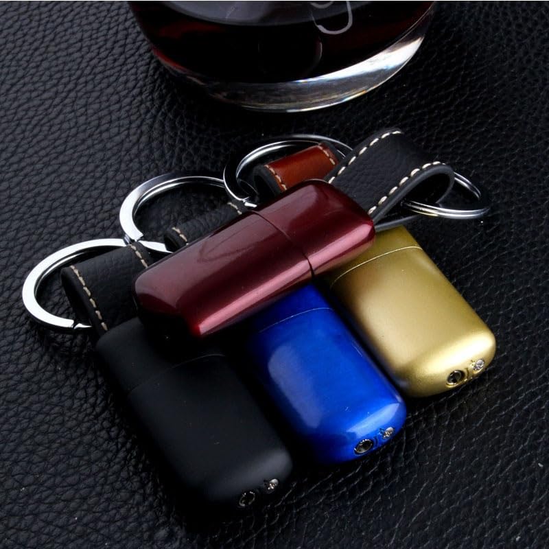 Encendedor portátil mini con llavero azul miniatura 7