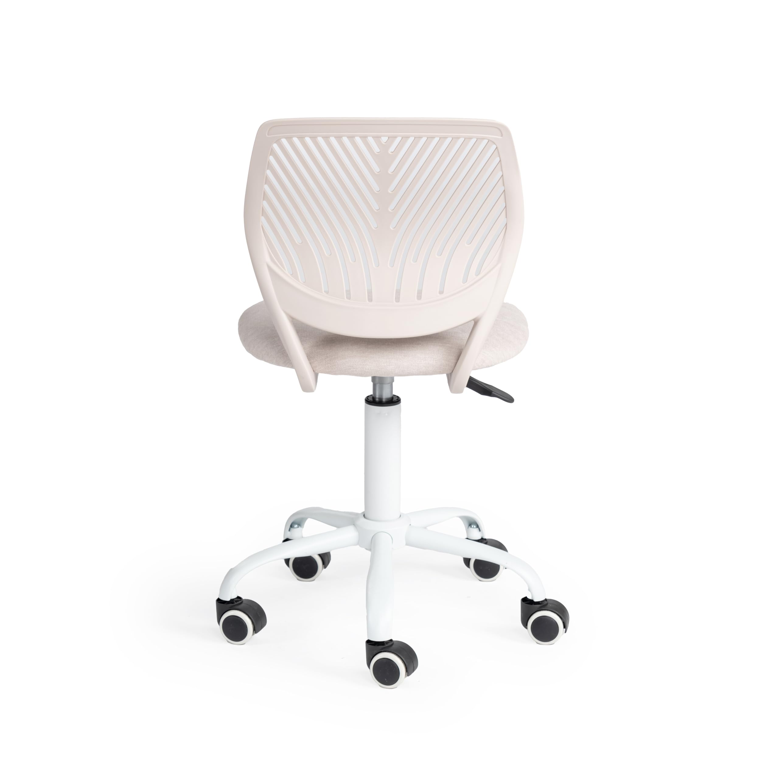 Sedia ergonomica per scuola con schienale in rete traspirante, altezza regolabile, rotazione 360°, Morandi Beige