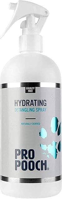 Pro Pooch Dog Detangler Spray - Hair Conditioner for Dogs - Professional Formula for Dematting & Detangling - Leave in Grooming Spray for Your Pooch - 500ml