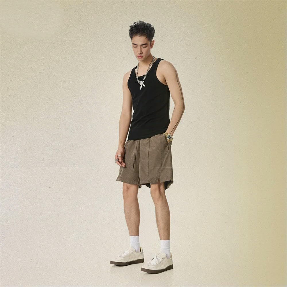 JJDFW - Pantalones cortos de verano para hombre, 160 g/m², unisex, impermeables, de secado rápido, para deportes, playa, ropa de calle, Morado (, M