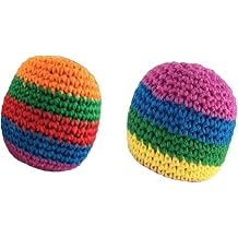 Crochet Footbags, Hacky Handmade Knitted Footbag, Teenagers, and Adults, Outdoor Games, and Party Gifts