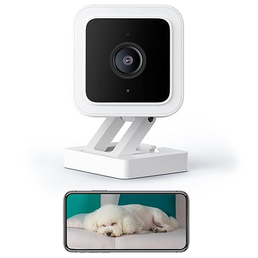 WYZE Cam v3 Baby Monitor with Camera and Audio, UK 3Pin Plug, Home Security Camera for Pet Dogs & Cats Nanny Elderly Monitoring, Works with Google Home IFTTT