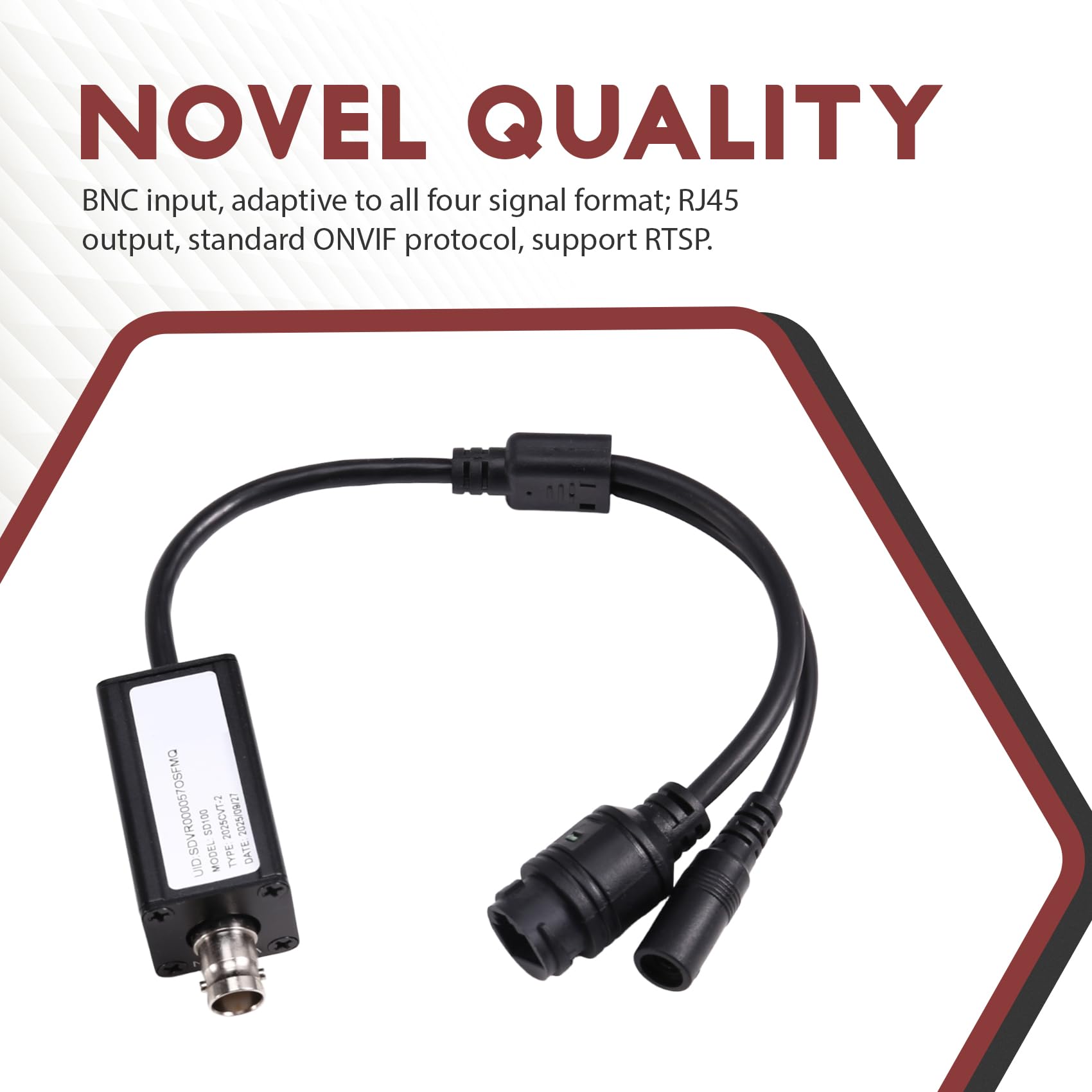 Encoder 265 720P/1080P AHD/TVI/CVI/CVBS Convertitore di Segnale 4-In-1 Ingresso BNC Uscita RJ45 Adattatore RTSP per Telecamere di Sicurezza CCTV