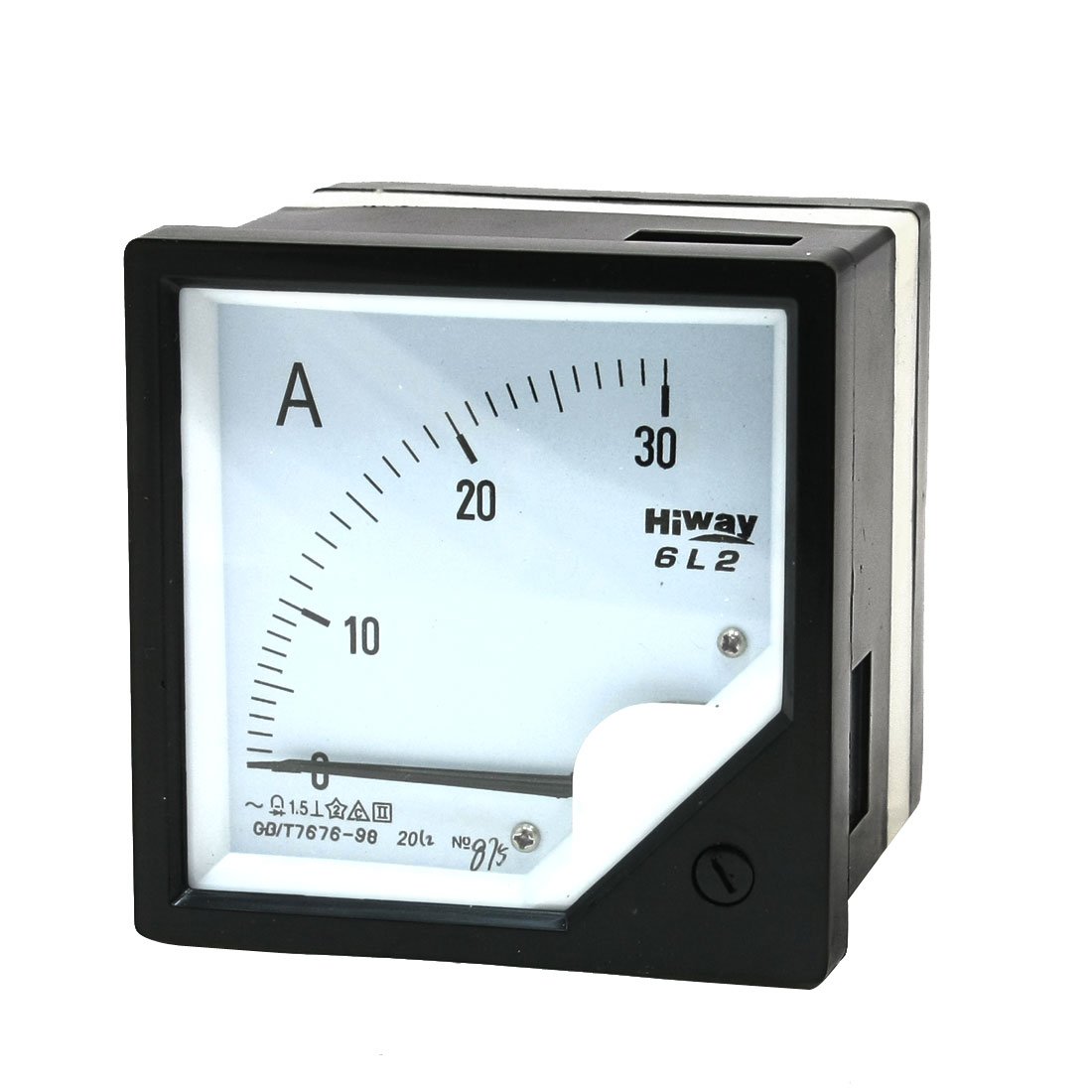 sourcing map 6L2 Model 80mm x 80mm Square Panel AC 0-30A Analog Meter Ammeter