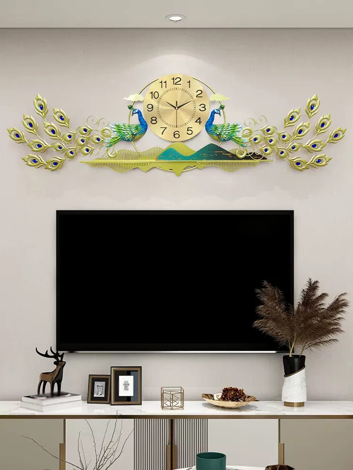 MYUYEE Modern 3D Clock, Large Metal for Living Room, Bedroom, Kitchen ation, 69 Inch