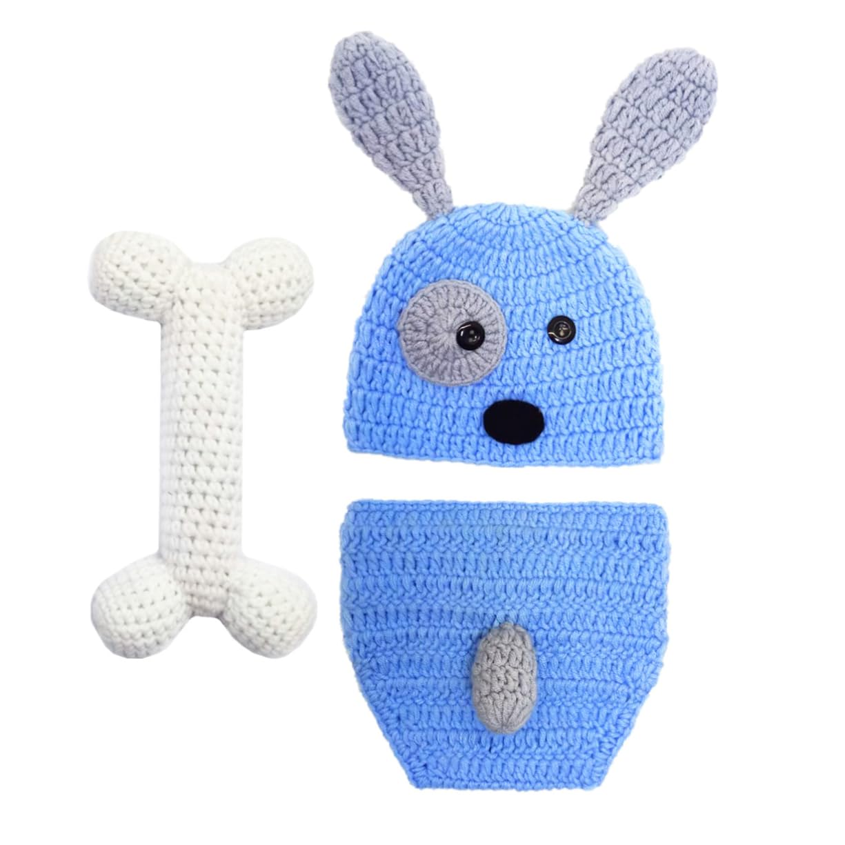 iplusmile Conjunto Ropa De Fotografía Para Diseño De Cachorro Mano Azul Accesorios Fotográficos Para Recién Nacidos