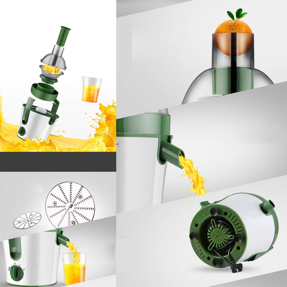 Centrifuga Frutta e Verdura, Centrifughe Estratti e Succhi Rigeneranti Apertura Larga, Base Anti-Scivolo, Centrifuga di Acciaio Inox con 2 velocità
