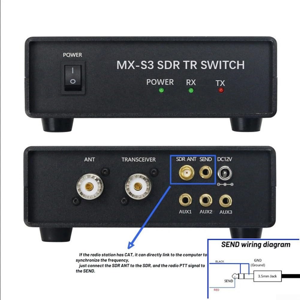 Ham Radio-Antennen-Sharing-Schalter, TR-SDR-Einheit für Spektrumanalysator für PTT-Signal-Schnittstellen-Kit im Lieferumfang enthalten, 100 W