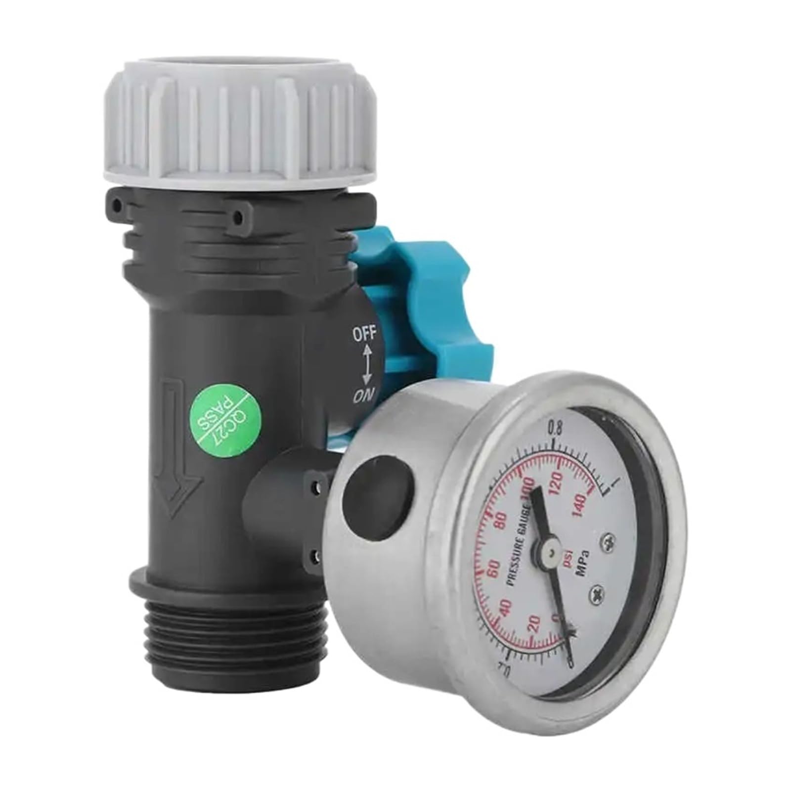 Vmvud One Color G3/4In Adjustable Water Pressure Regulator Valve Pressure Reducer With Pressure Gauge Greenhouse Garden Pressure Reducing Valve