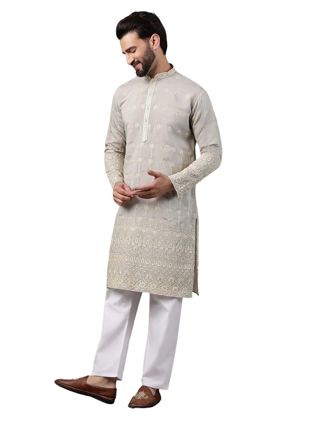 Men Kurta Pyjama Set-image-15
